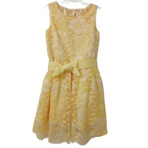 Girls Yellow Lace dress size 6